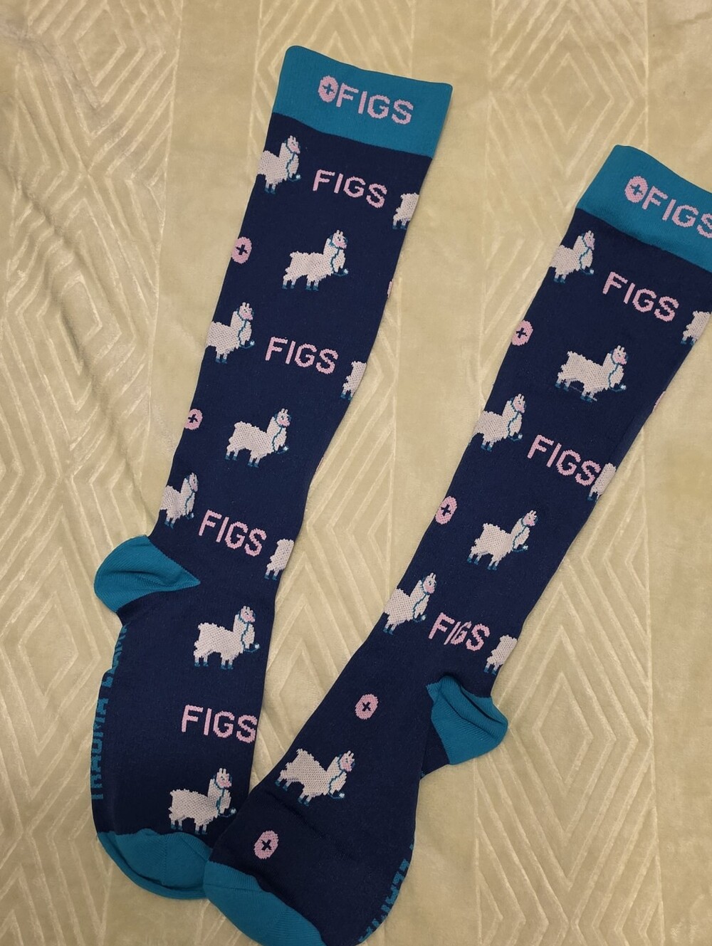 New Figs Compression Socks Green Llama